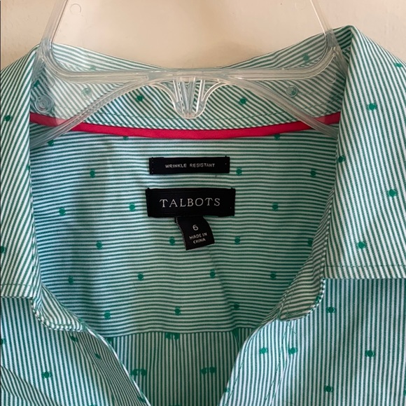 Talbots 3/4 sleeve button down blouse size 6 - Picture 2 of 8